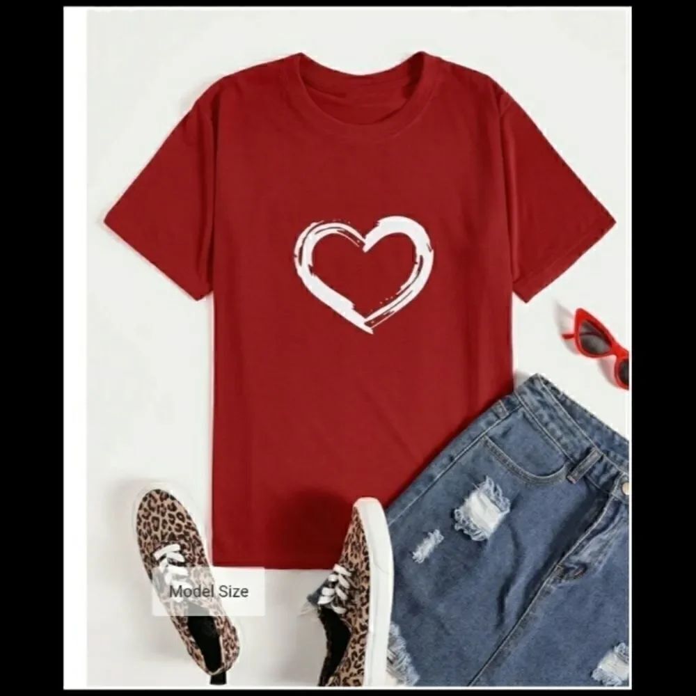 Womans "Heart" Short Sleeve T